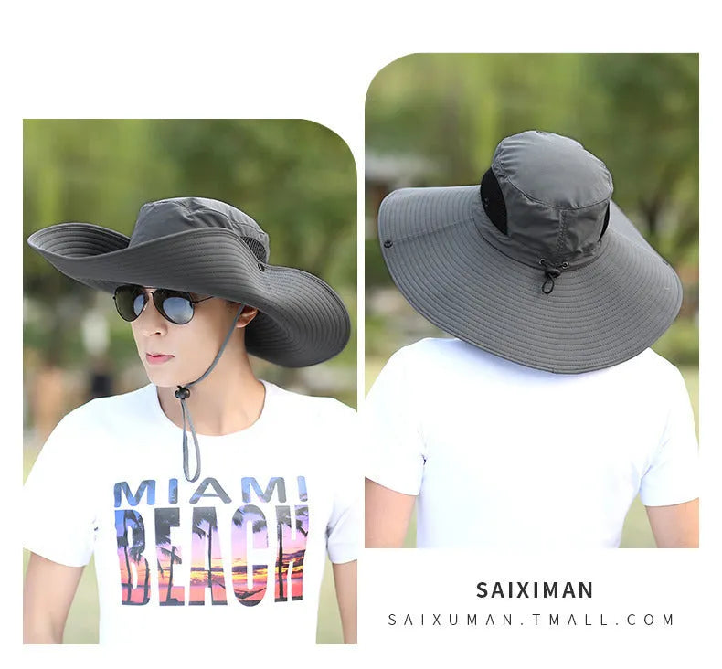 Adjustable polyester cap with 15cm brim in Army Green, side view showing brim and depth