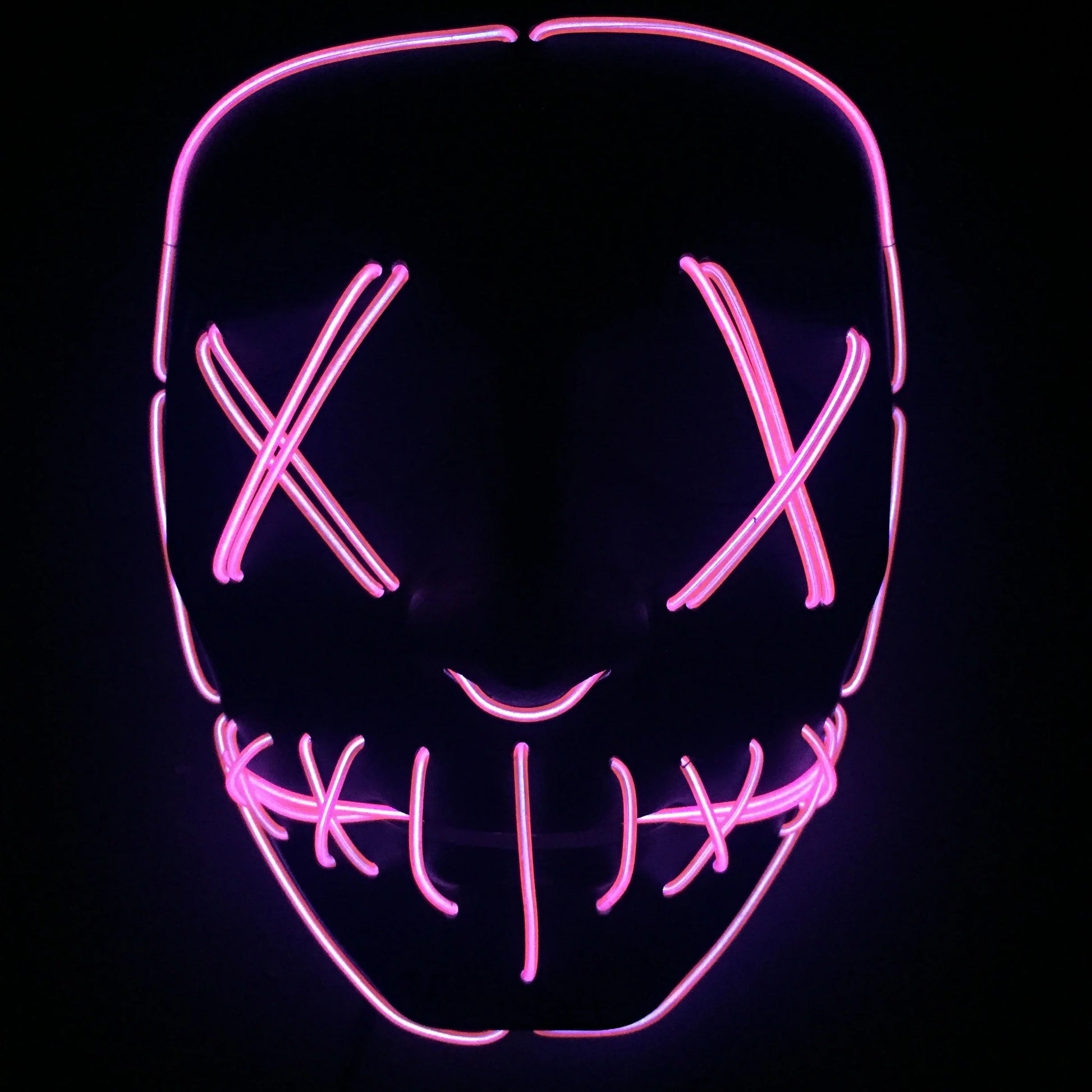 Halloween LED Glowing Full Face Mask with adjustable light modes and voice control feature