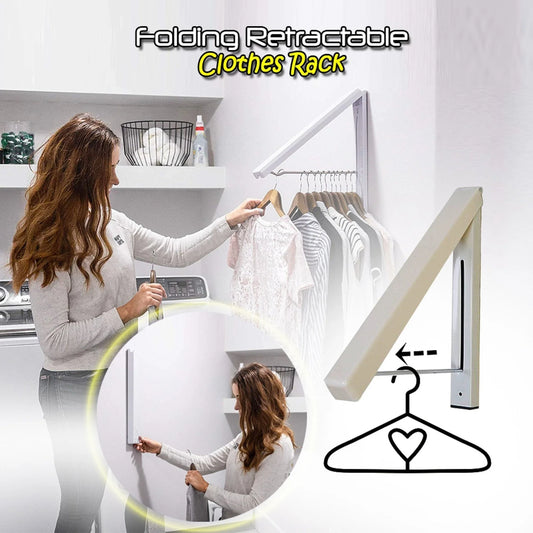 Folding clothes rack with minimalist design for saving space in small rooms and apartments