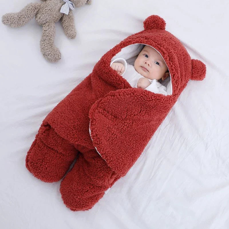 Winter swaddle blanket for newborns in 100% cotton, available in multiple colours and sizes