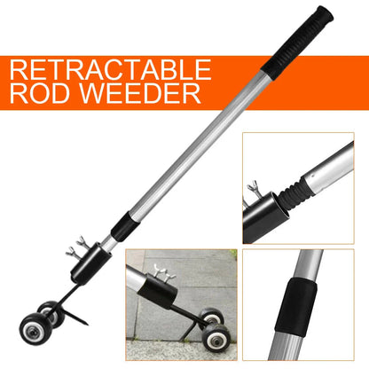 Portable gardening tools set for efficient weed removal with durable metal construction