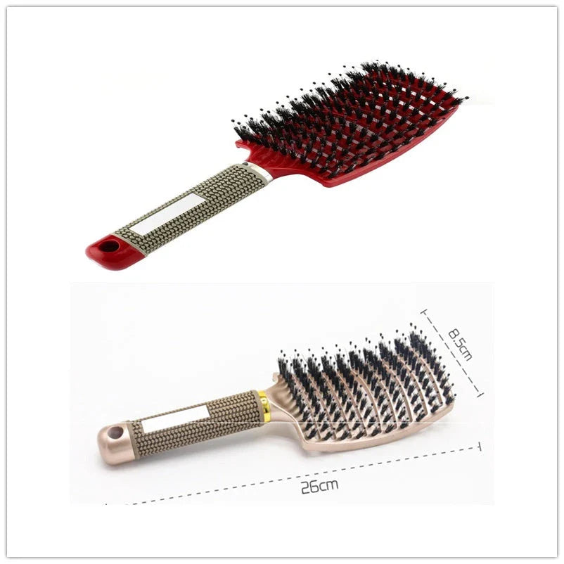 Ultra-Soft Detangling Hair Brush with Scalp Massage - Premium Bristles and Nylon for Effortless Tangle-Free Hair