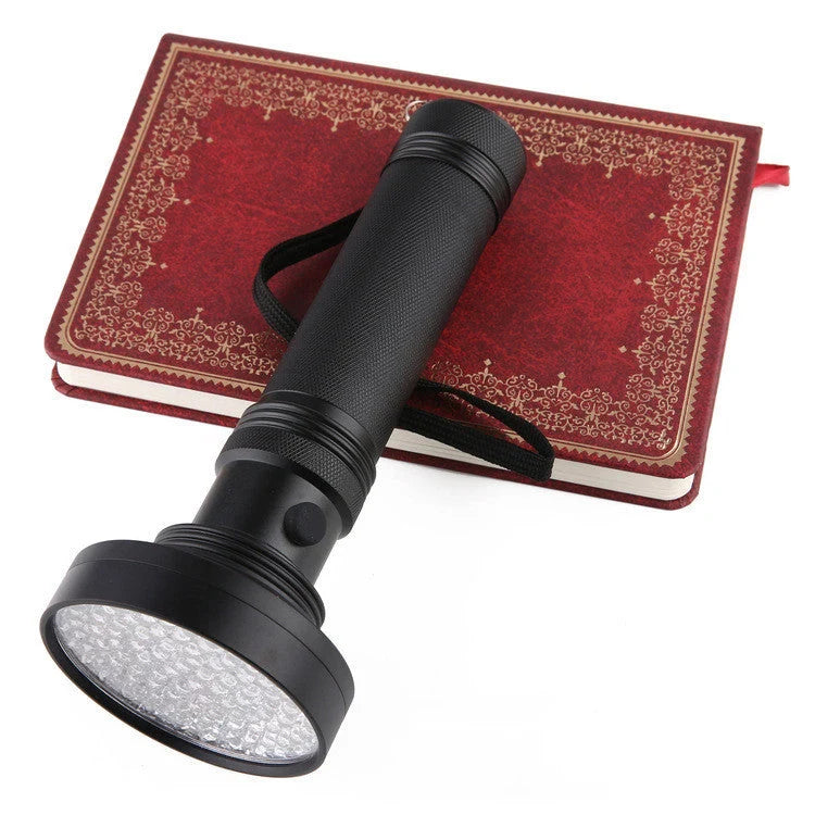 Violet fluorescent agent detection flashlight with aluminum alloy body and 5W LED