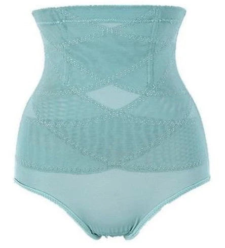 Women's high waist postpartum belly shaping pants in black and beige, sizes S to 4XL