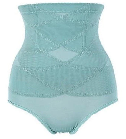 Women's high waist postpartum belly shaping pants in black and beige, sizes S to 4XL