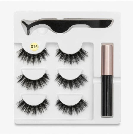 Magnetic false eyelashes set for easy, glue-free application