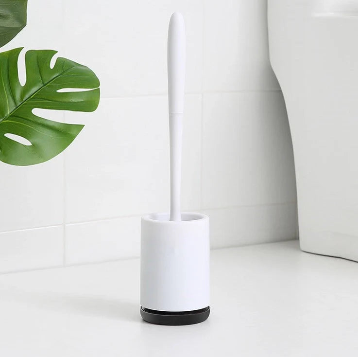 Non-stick Hair Soft Plastic Brush Head Toilet with durable TPR bristles