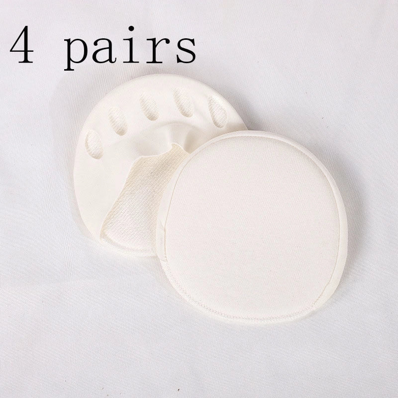 Invisible five finger socks with forefoot cushion pads for foot pain relief