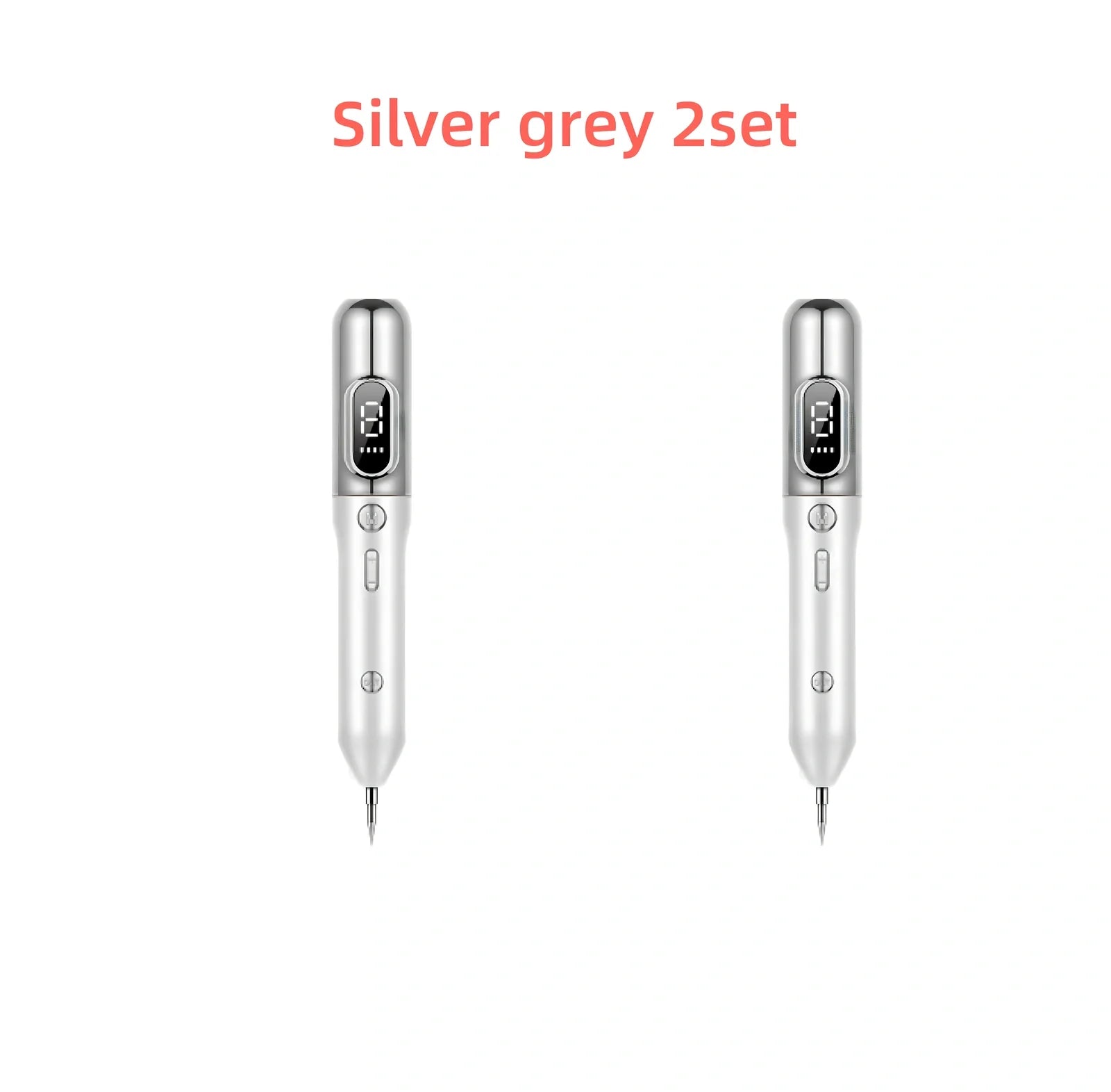 Silver grey Blue Light Acne Beauty Instrument pen with needles, USB, and 5ml cooling gel for spot removal