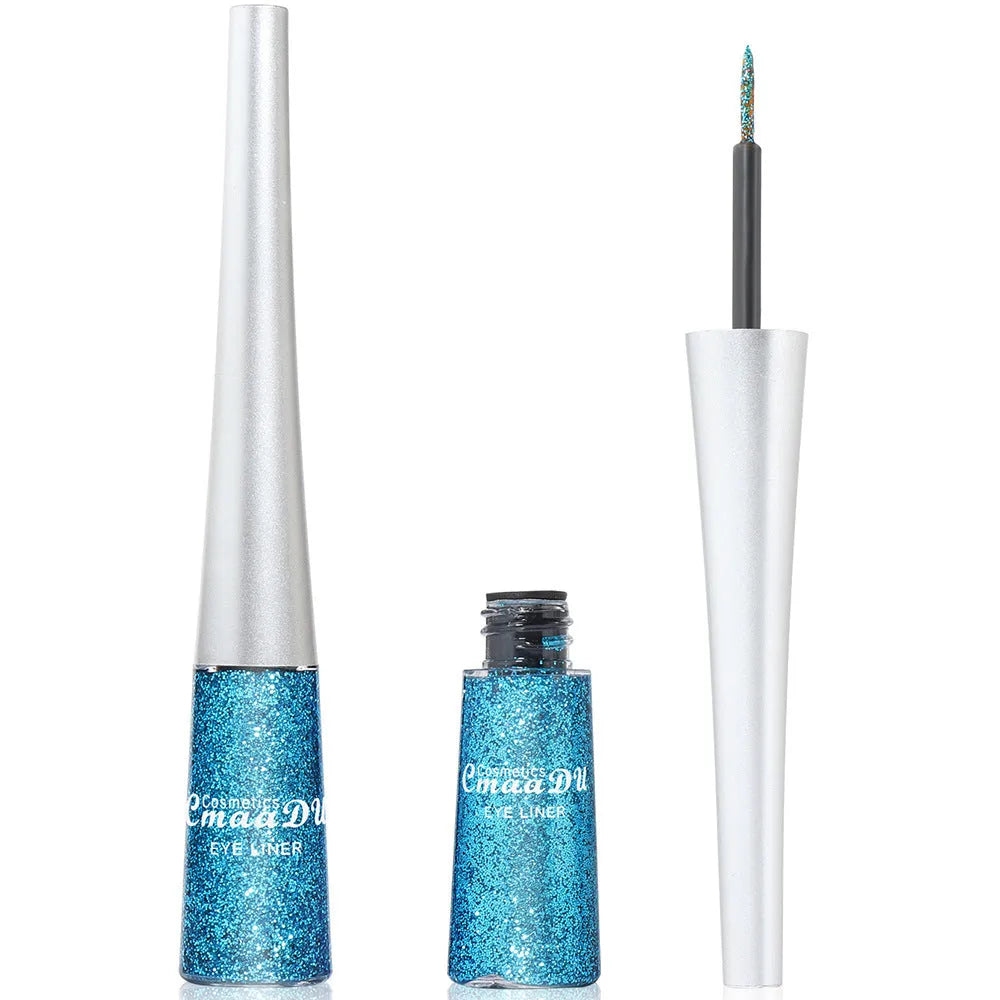 16 colour glitter liquid eyeliner set in a kit with 5g tubes in assorted shimmer shades