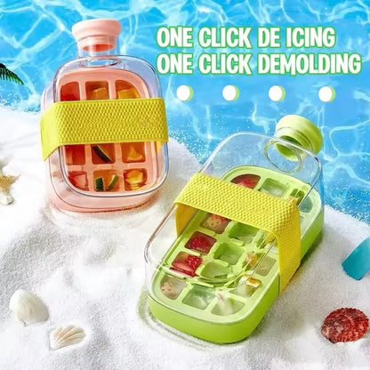 One-Click Molding Cooling Cup with instant ice maker and zero-contact design in various colours