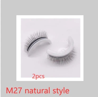 Captivating 3D layered mink-like false eyelashes for bold, voluminous eye makeup looks