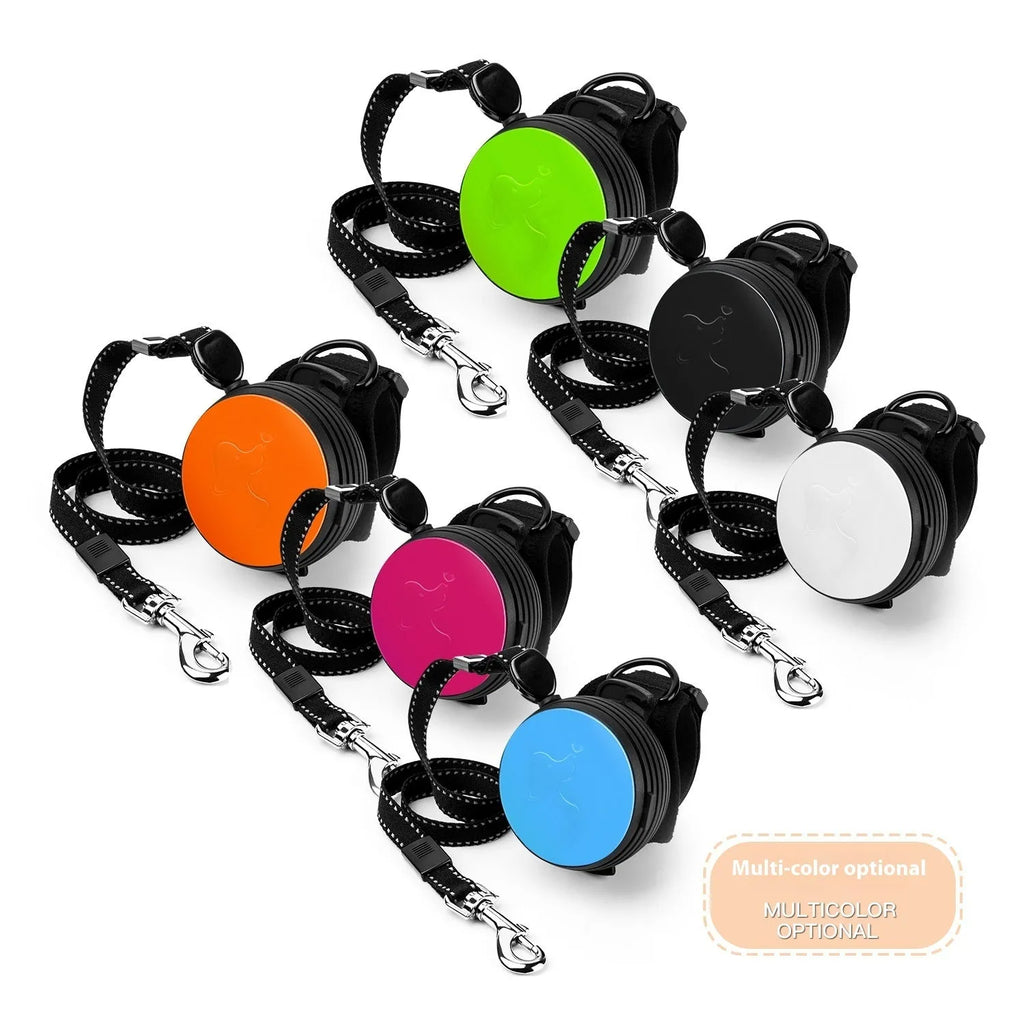 Pet Holding Hands automatic retractable dog leash showing 3m nylon cord extended with locking button