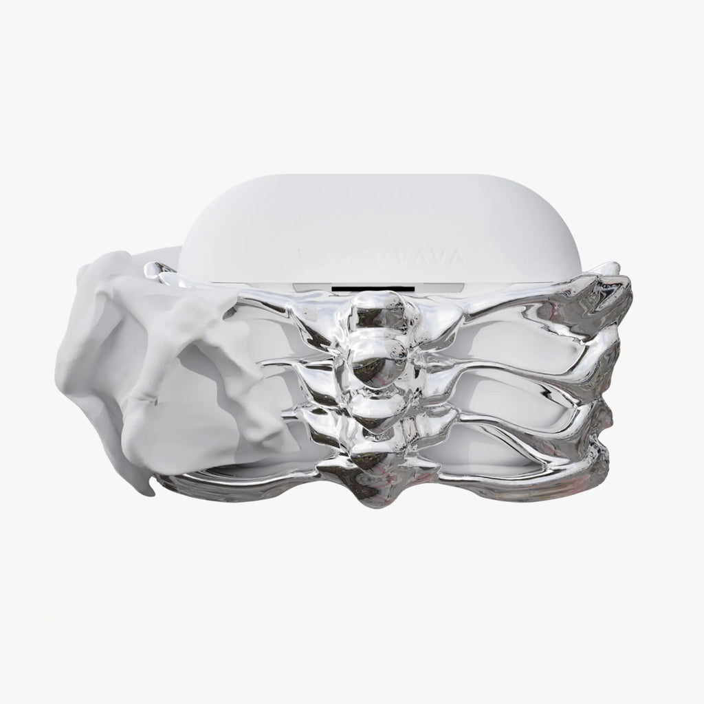 Skeleton wings silicone hard case for AirPods Pro in black with wing design