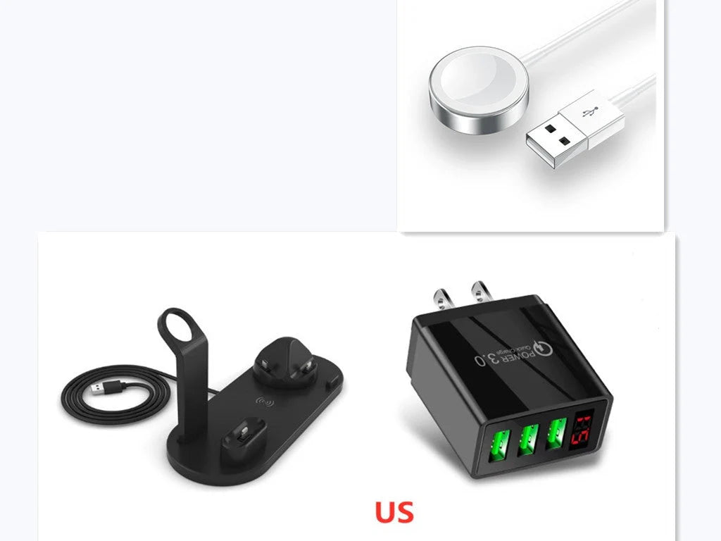 360-degree rotatable wireless charger stand for multiple devices