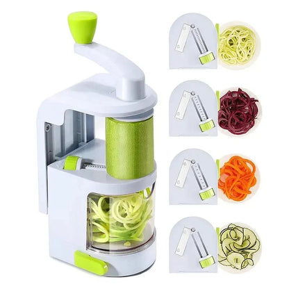Multifunctional kitchen grater with 4 drum blades for safe, efficient food preparation