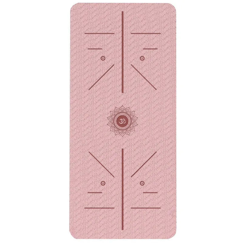 TPE non-slip gymnastics mat in mint green, showing its widened 70cm width and textured surface.