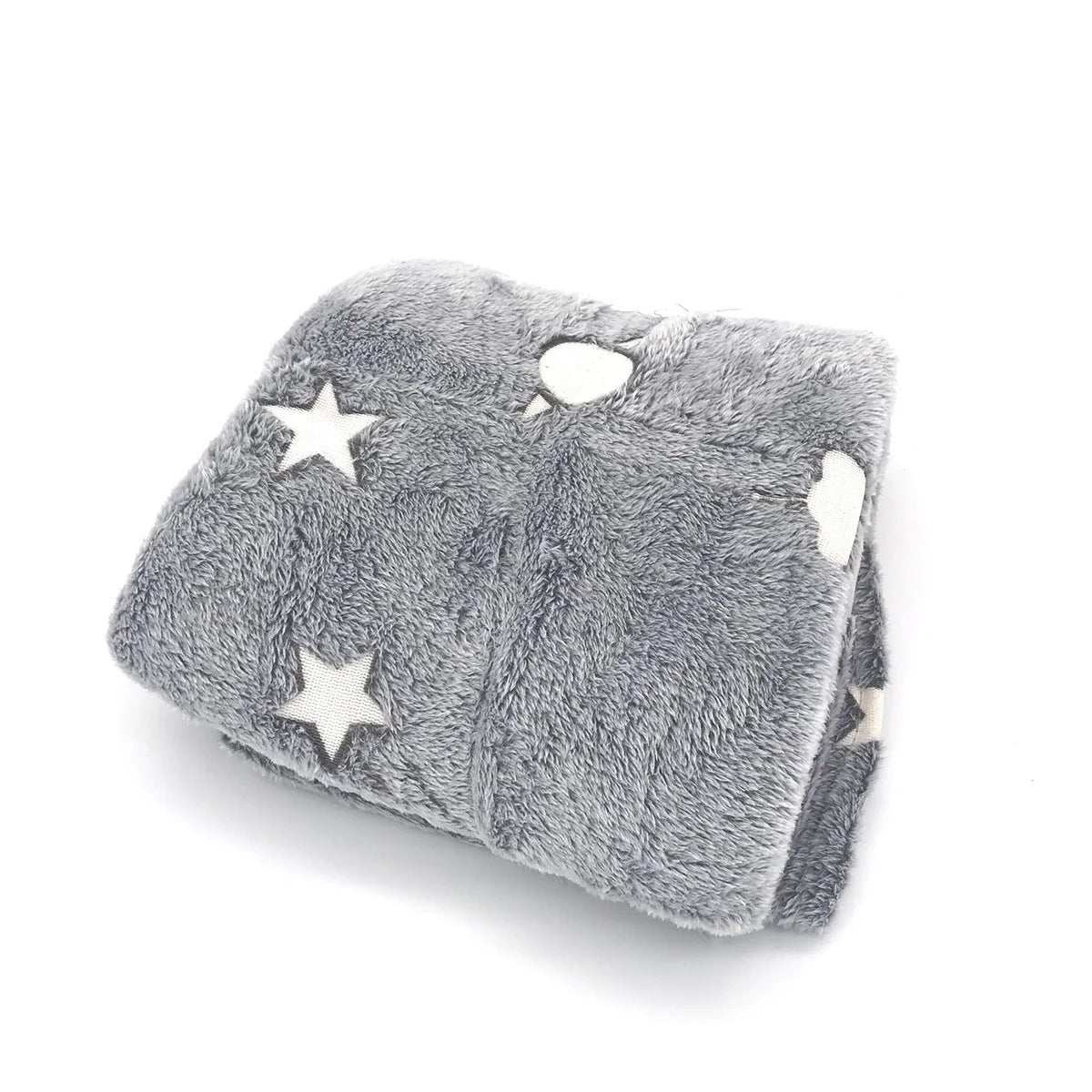 Glowing stars and moons polyester wool blanket for nighttime comfort