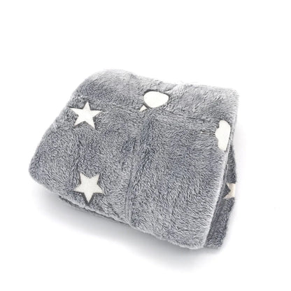 Glowing stars and moons polyester wool blanket for nighttime comfort