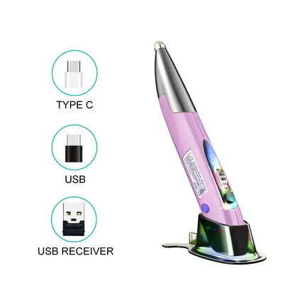 Personalized Creative Vertical Pen Mouse in various colors with adjustable DPI settings