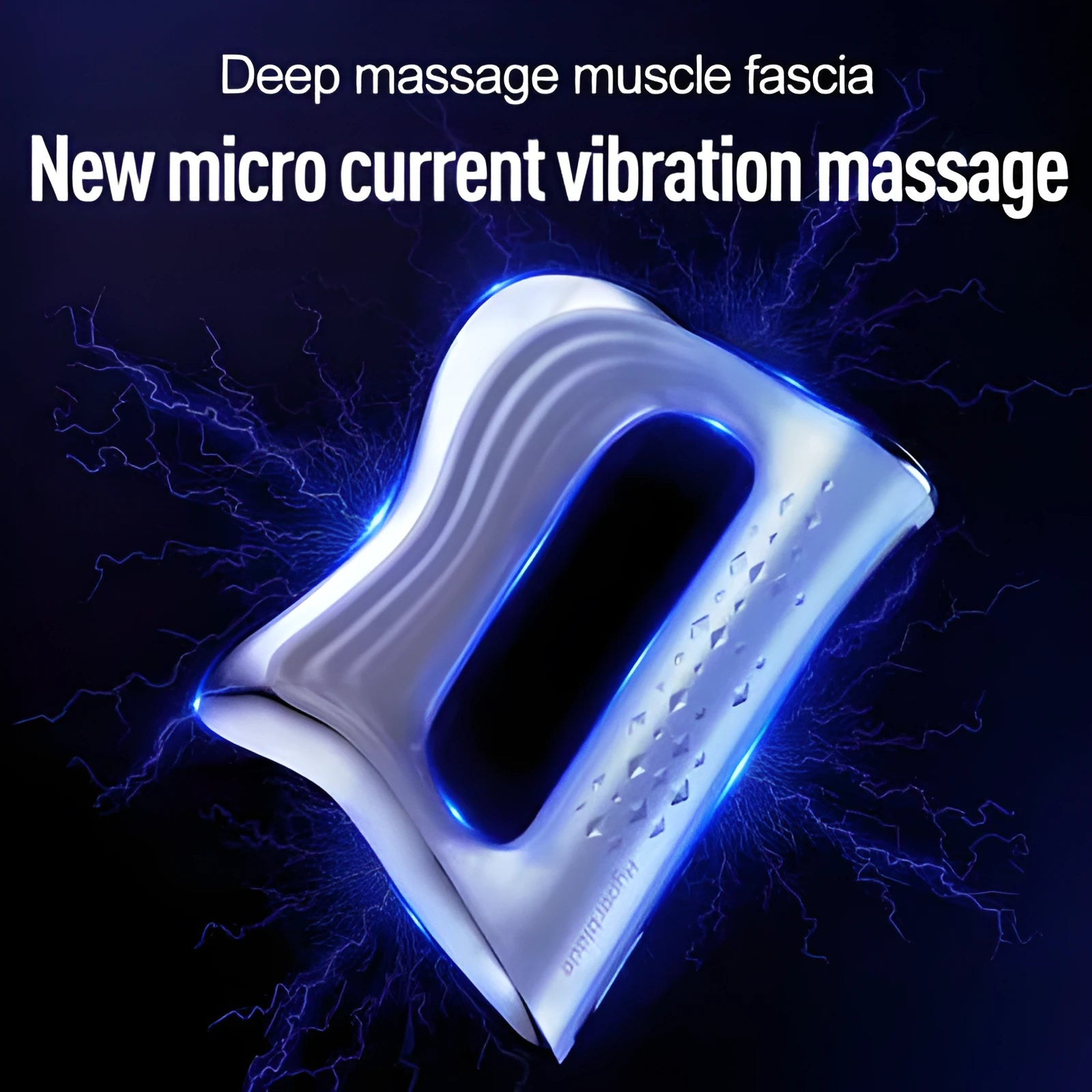 Natural resin rectangle muscle massager for scraping and myofascial release on white background