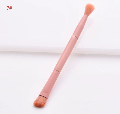 Premium cosmetic brush set with wooden handles for flawless makeup application