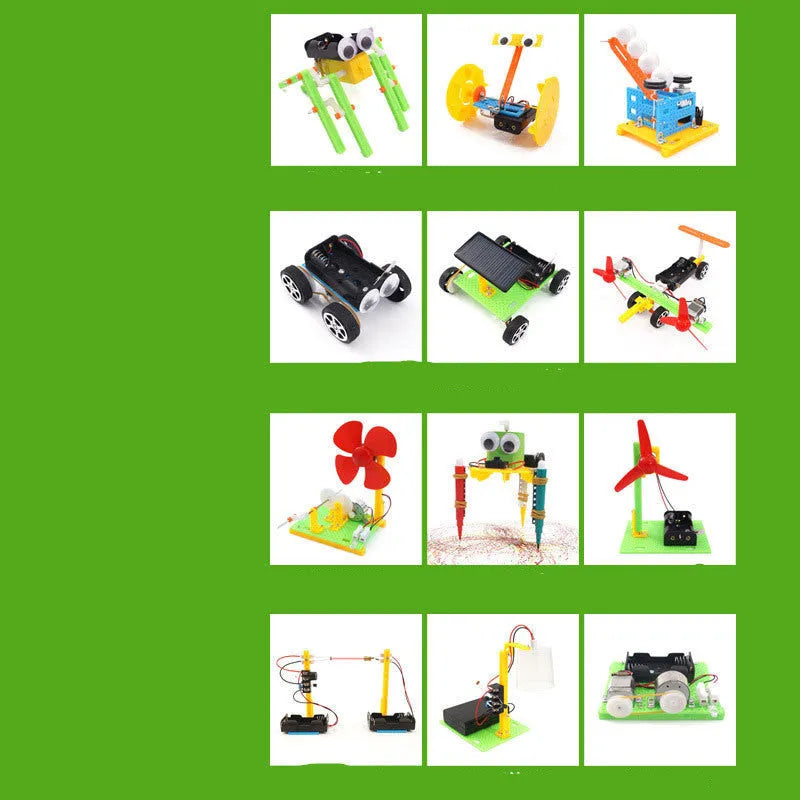 DIY plastic assembling building blocks in 6-piece, 9-piece, or 12-piece sets for science experiment teaching