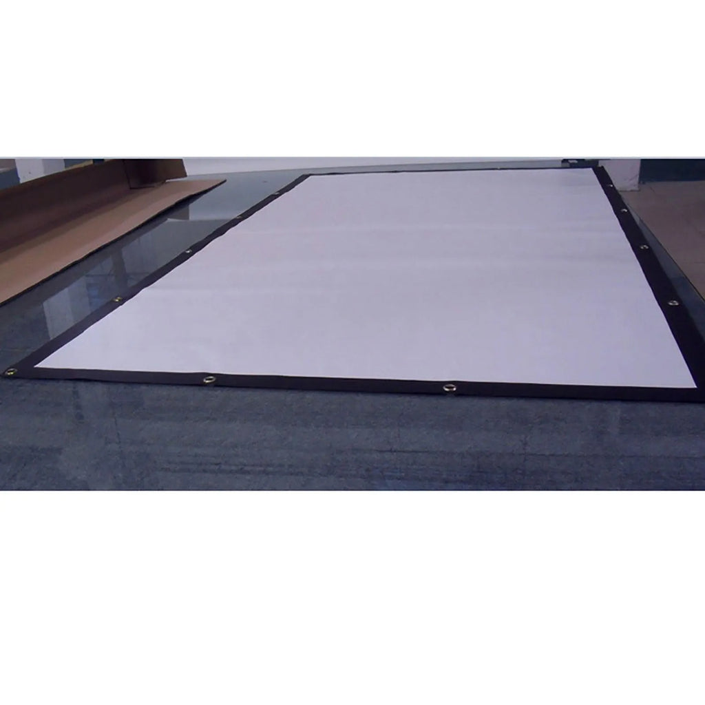 White plastic projector curtain screen, 100-inch 16:9, 2.21x1.25m, simple hanging design