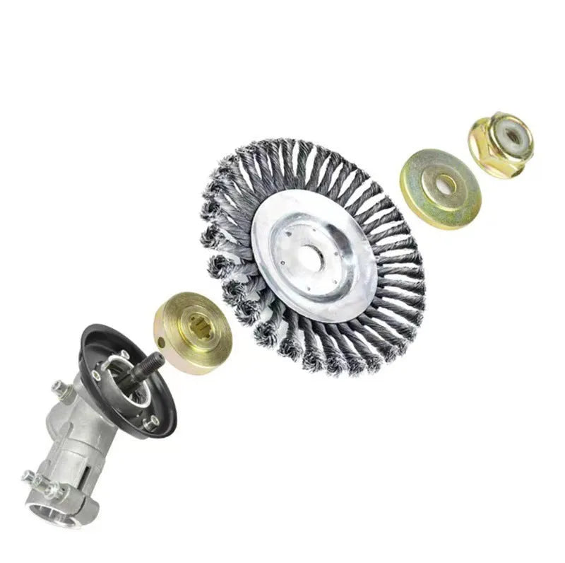 Mower brush cutter gear box working head set for two-stroke and four-stroke trimmers