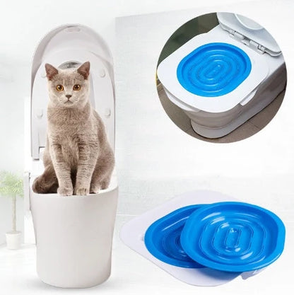 Cat toilet trainer with lighting and easy-clean trays