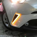 LED daytime running light for 2017 Toyota C-HR with yellow light effect and ABS housing