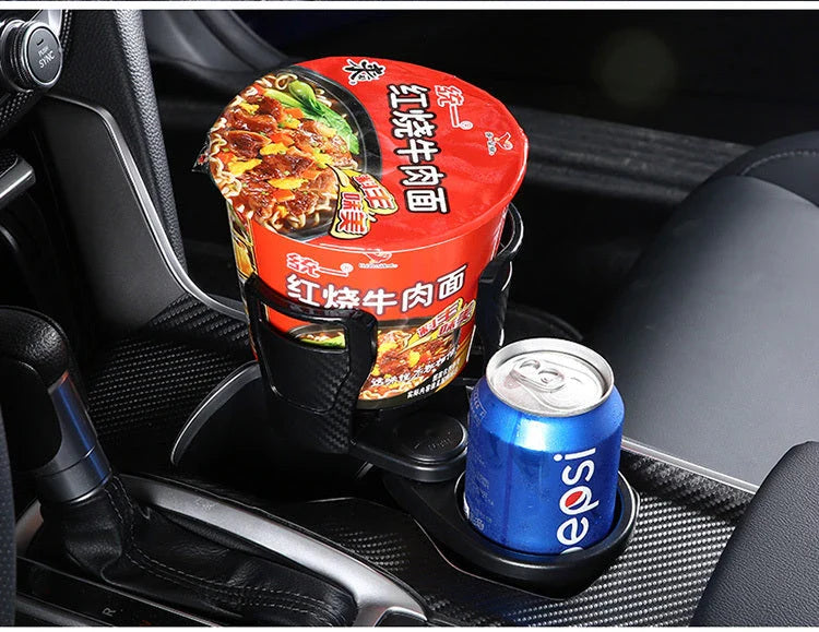 Versatile Car Caddy: Rotating car organizer for storing cups, phones, keys, and other small items