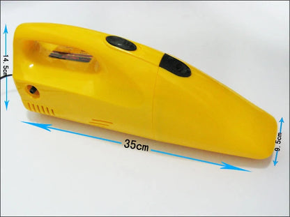 Portable 3-in-1 Air Pump and Vacuum Cleaner in yellow, compact and lightweight design