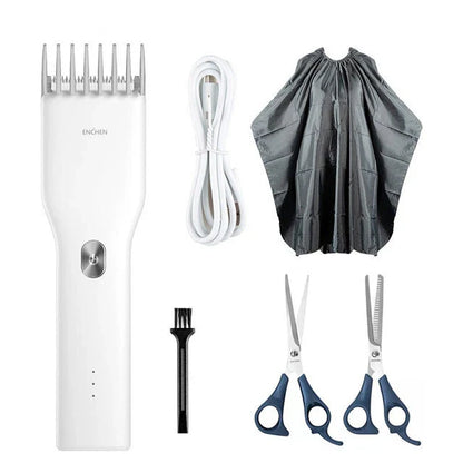 Cordless Hair Shaver for adults and children in black and white