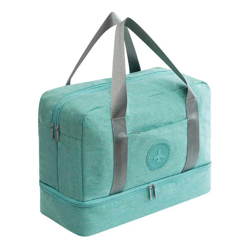 Waterproof multifunctional shoe bag in various colours with laminated zipper pockets