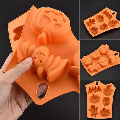 Halloween pumpkin silicone cake mold for baking and decorations, 23x16.5x3cm
