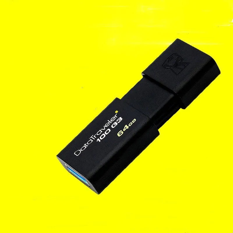 Black ABS dual-use USB flash drive with sliding cover for mobile phone and computer