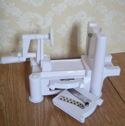 Multi-function vegetable cutter with stainless steel blades for shredding and slicing