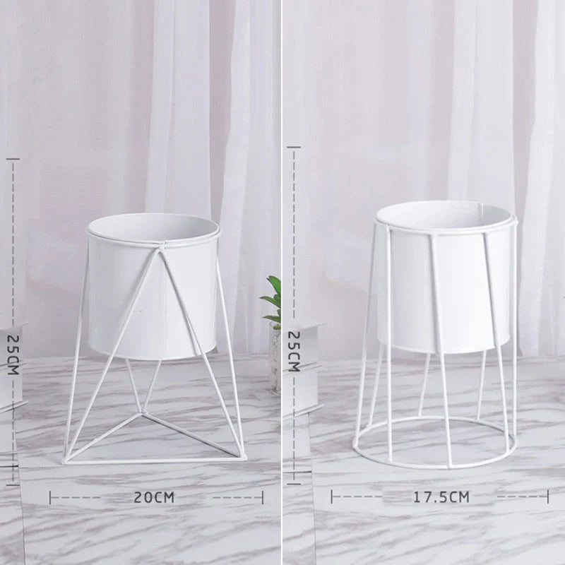 Nordic INS Simple Iron Flower Stand with detachable pot for succulents and air plants