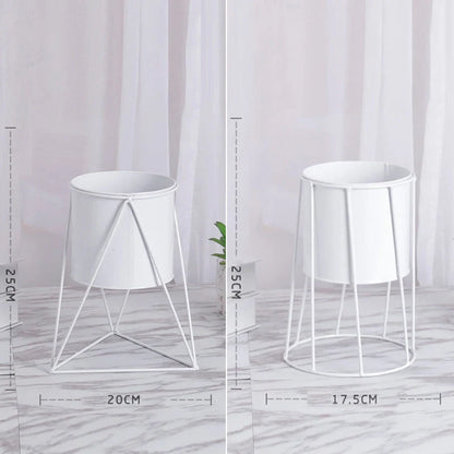 Nordic INS Simple Iron Flower Stand with detachable pot for succulents and air plants