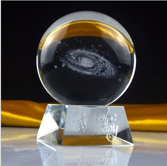 Galaxy Crystal Ball with K9 crystal clarity and luminous base options
