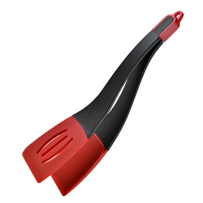3-in-1 silicone frying spatula clip with detachable scraper and rotary blade