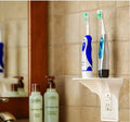 White plastic wall-mounted socket rack organiser for workshop tools, dimensions 14cm by 10cm by 15cm.