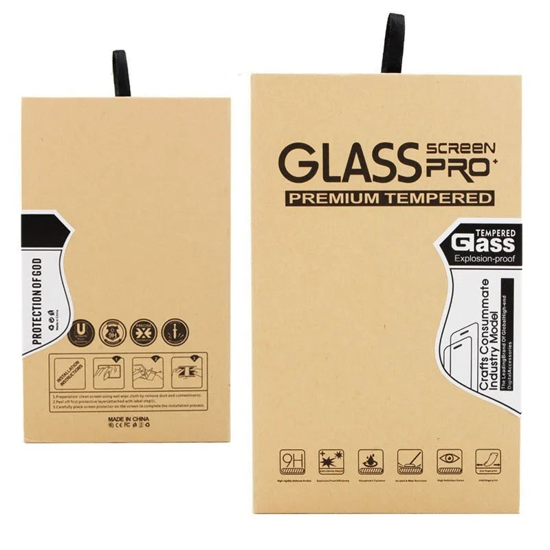 White PET tempered film screen protector for 10.1-inch Lenovo tablets lying flat on a clean surface