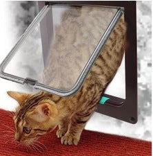 4 Way Lockable Pet Door Security Flap in ABS Plastic for cats and small dogs