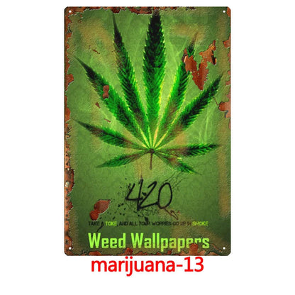 European style tin painting wall decoration 30cm x 20cm