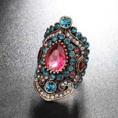 Bohemian style electroplated alloy jewelry set including earrings and necklaces