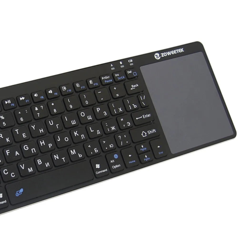 Zoweetek K12BT-1 mini wireless Bluetooth keyboard with touch pad and aluminium steel cover