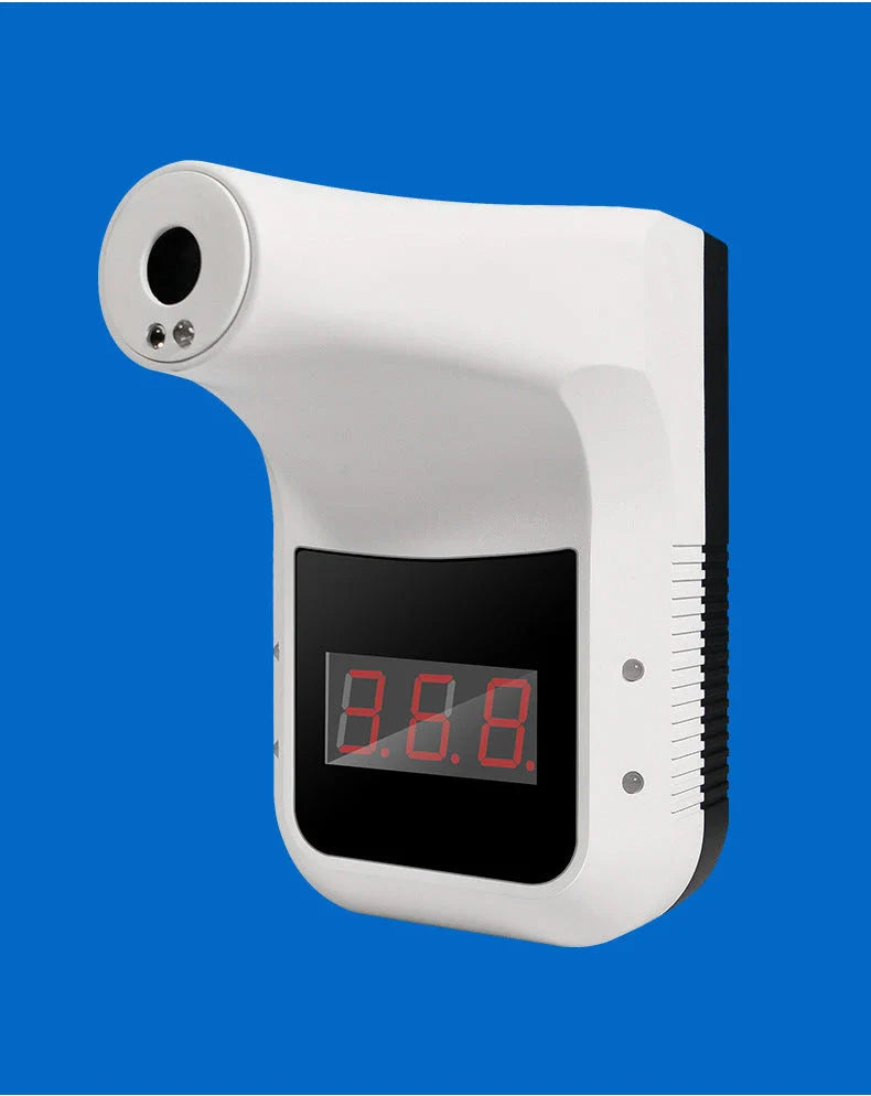 Wall-mounted touchless infrared thermometer with digital display and fever alarm