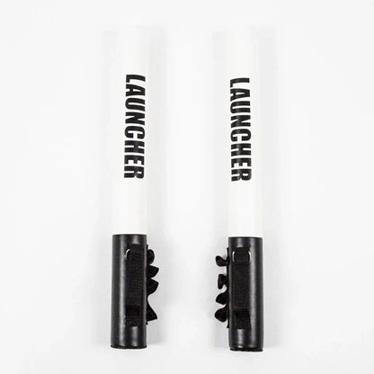 Boxing reaction target stick with red striking surface on adjustable stand